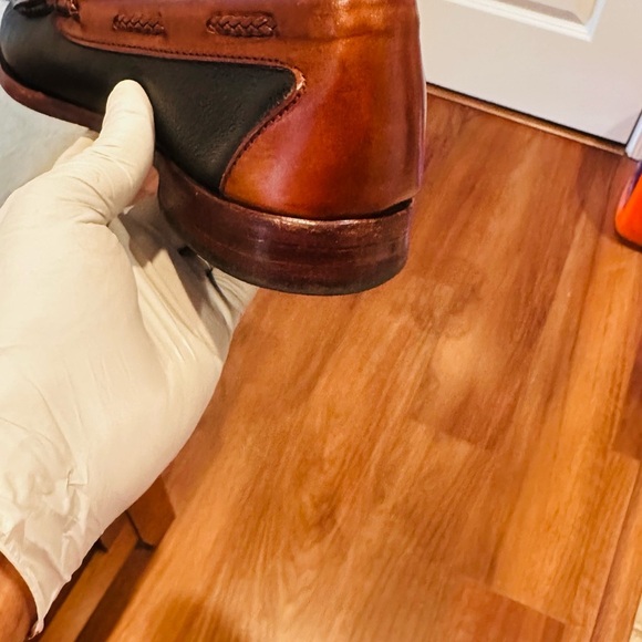 Allen Edmonds Brown and Black Leather Loafers - Picture 14 of 16